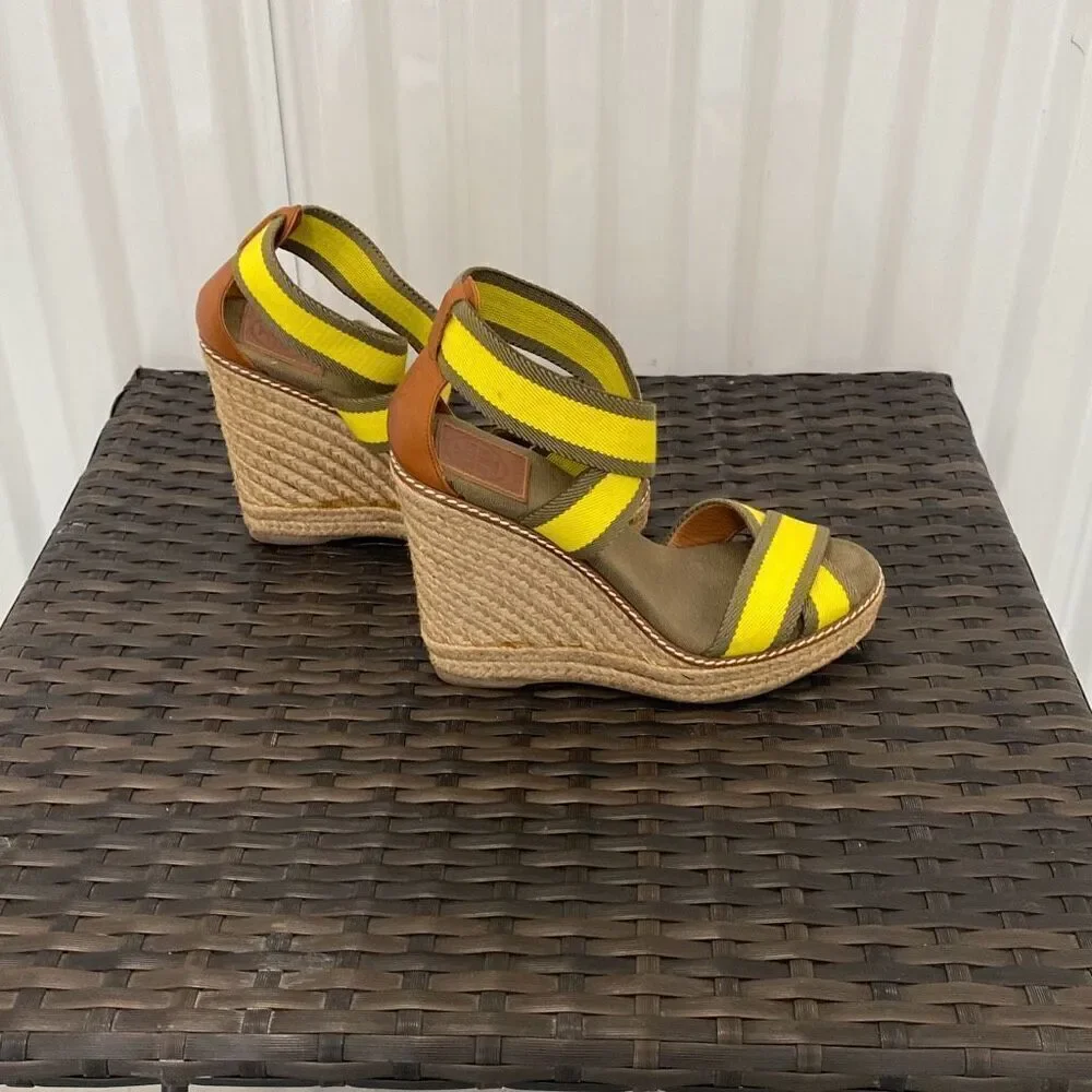 Tory Burch, wedge sandals, size 7